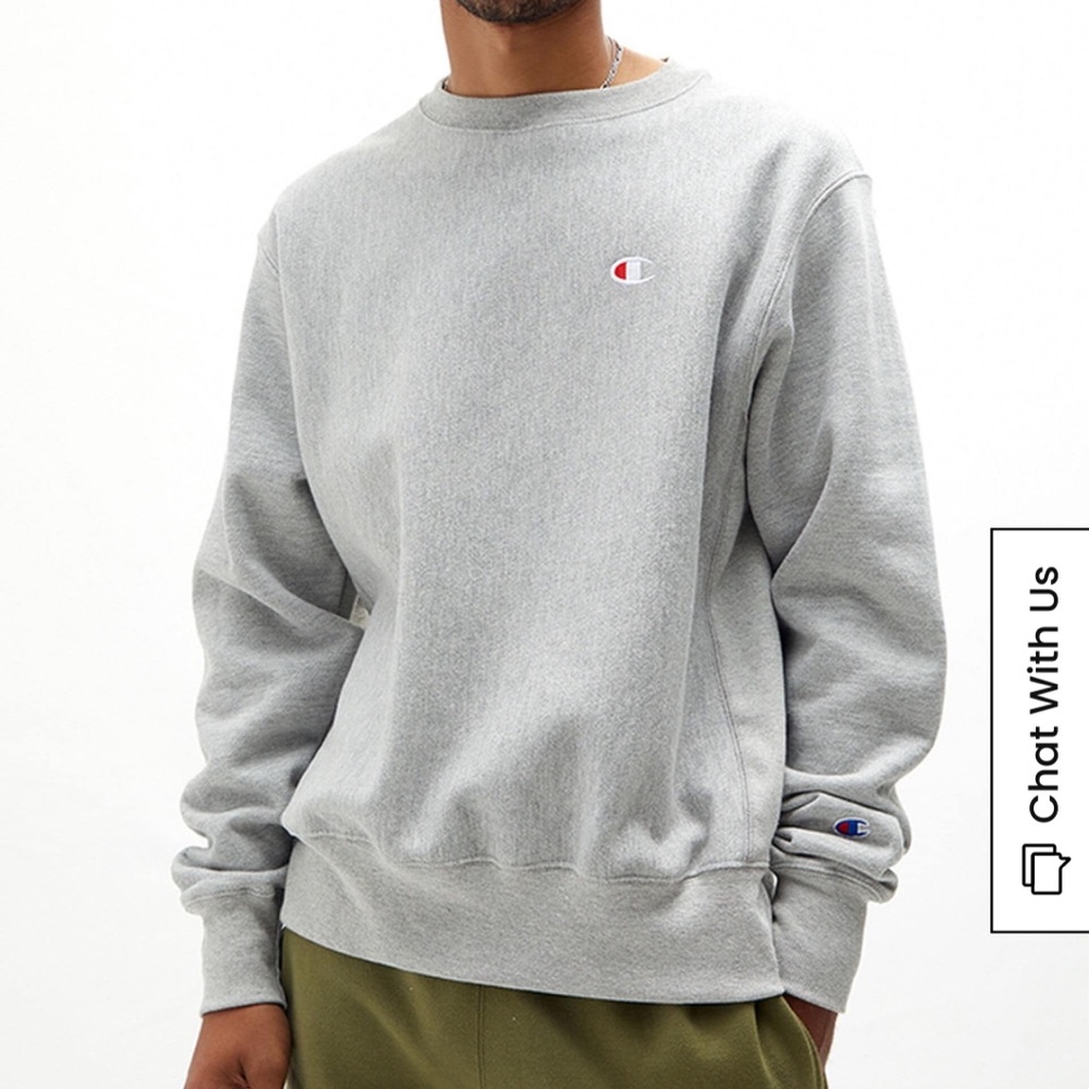 Champion Men’s Reverse Weave Sweatshirt Gray Medium